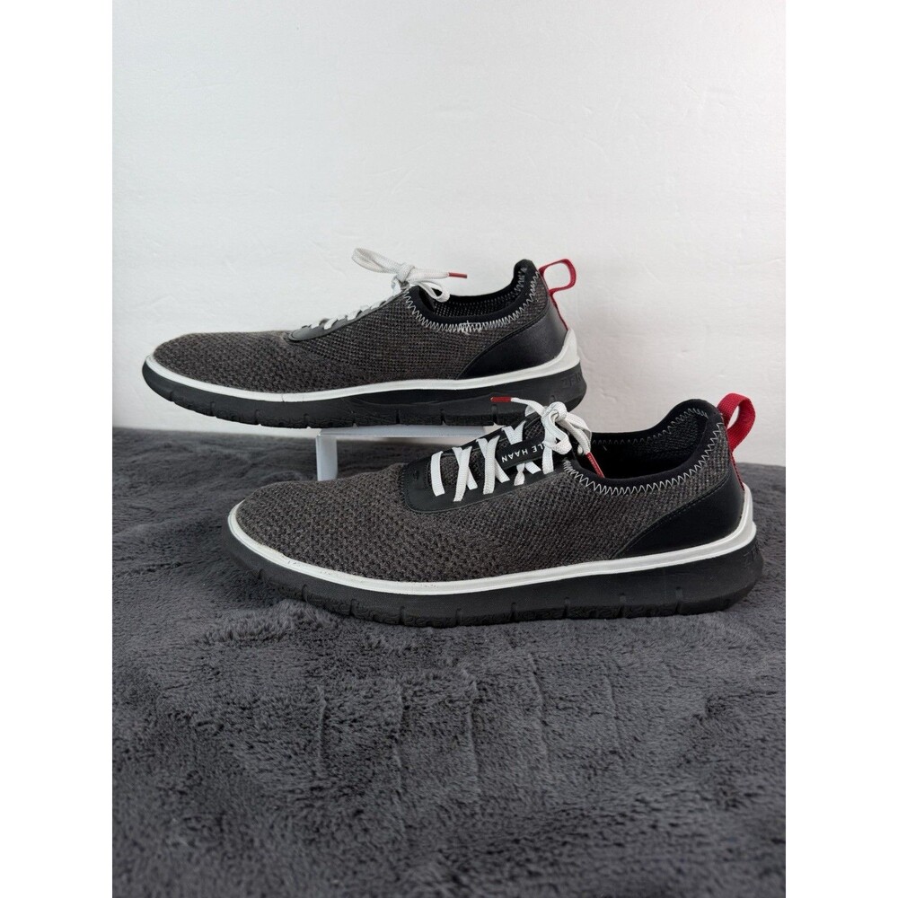 Cole Haan ZERØGRAND Men’s Size 13 Gray Black Knit Lace Up Sneakers Shoes